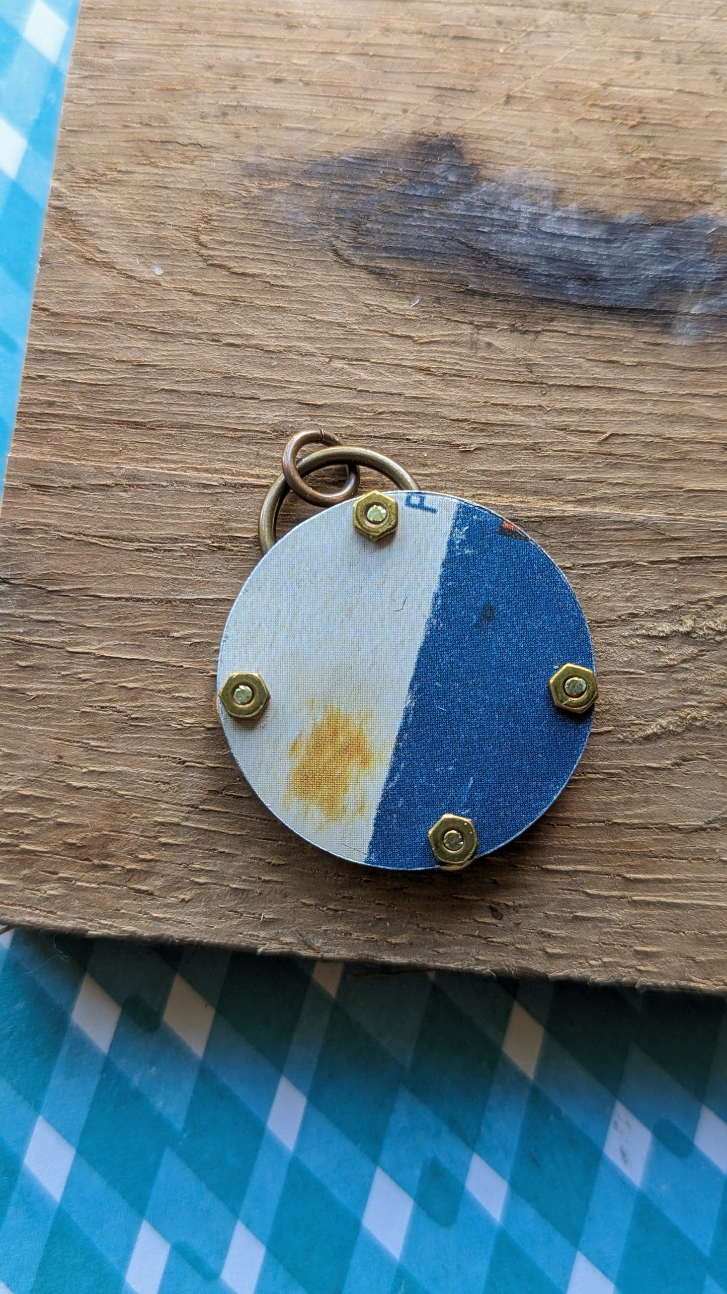 Tin Snippets Peek a Boo Cat Pendant