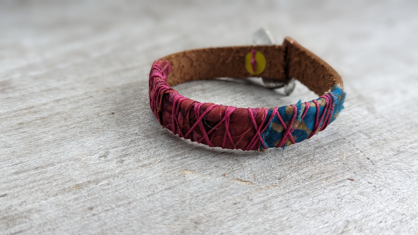 Cuff Bracelet with Rabbit Button