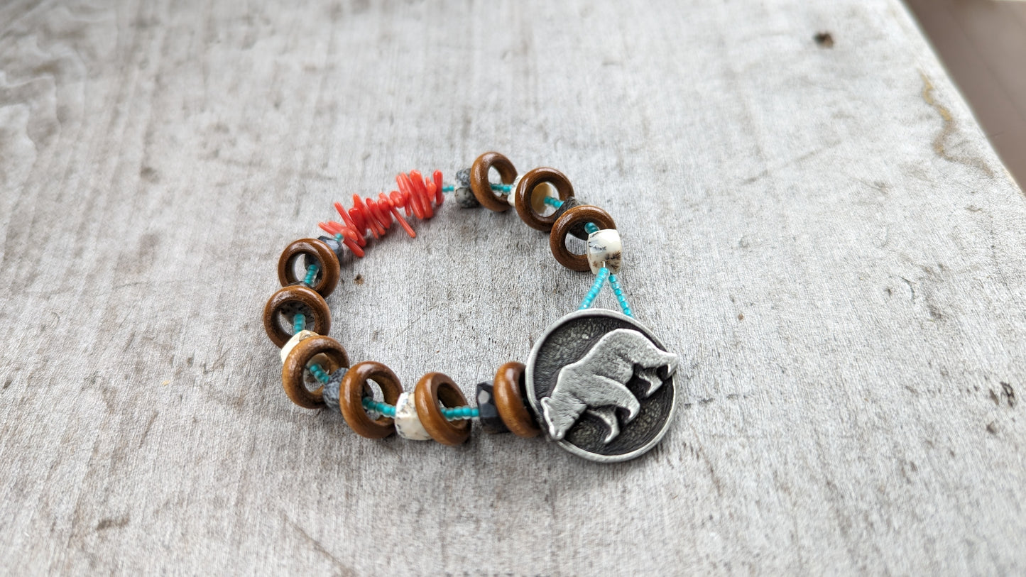 Beaded Bear Bracelet