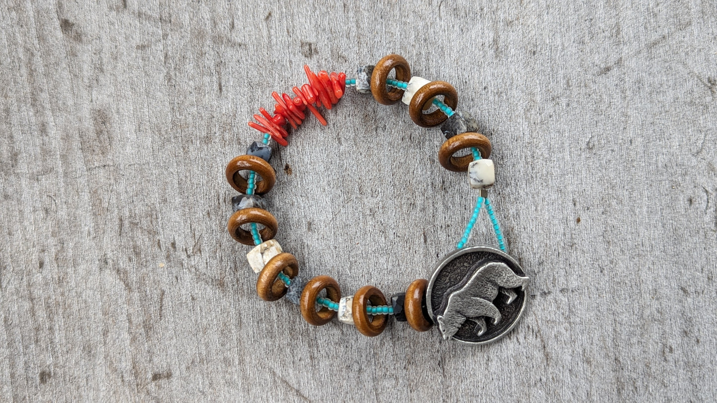 Beaded Bear Bracelet