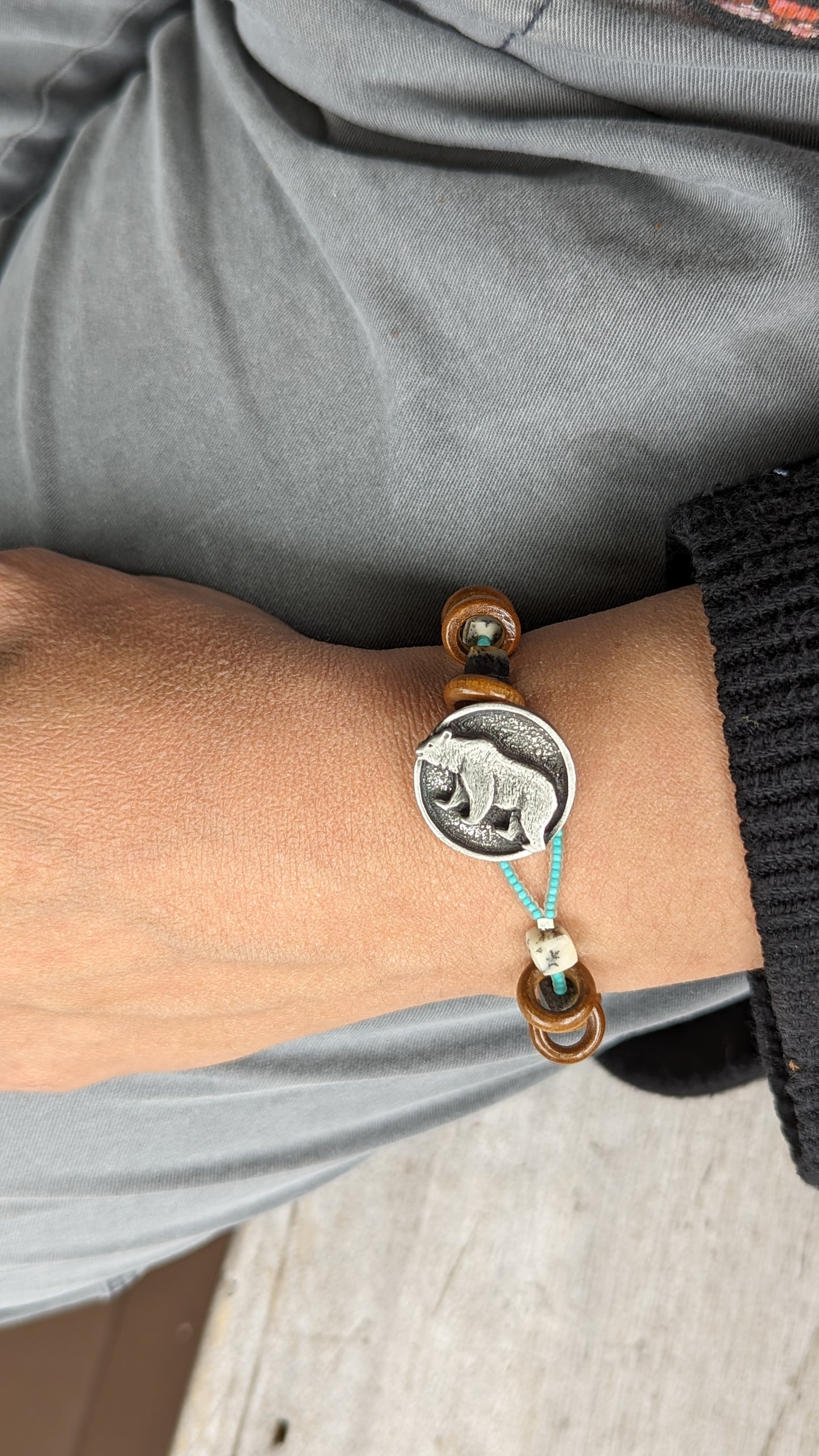 Beaded Bear Bracelet
