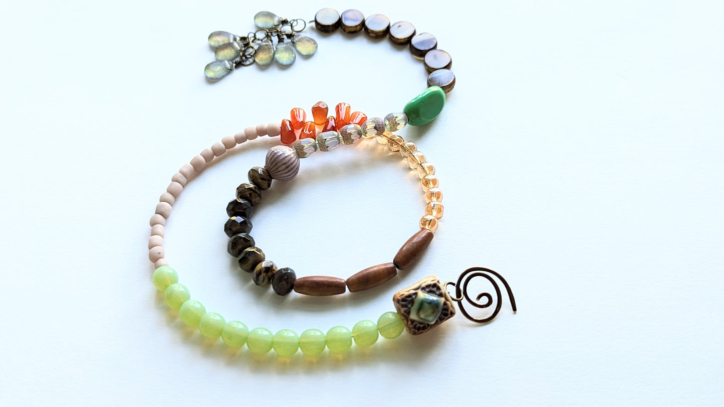 Mixed Media Beaded Necklace