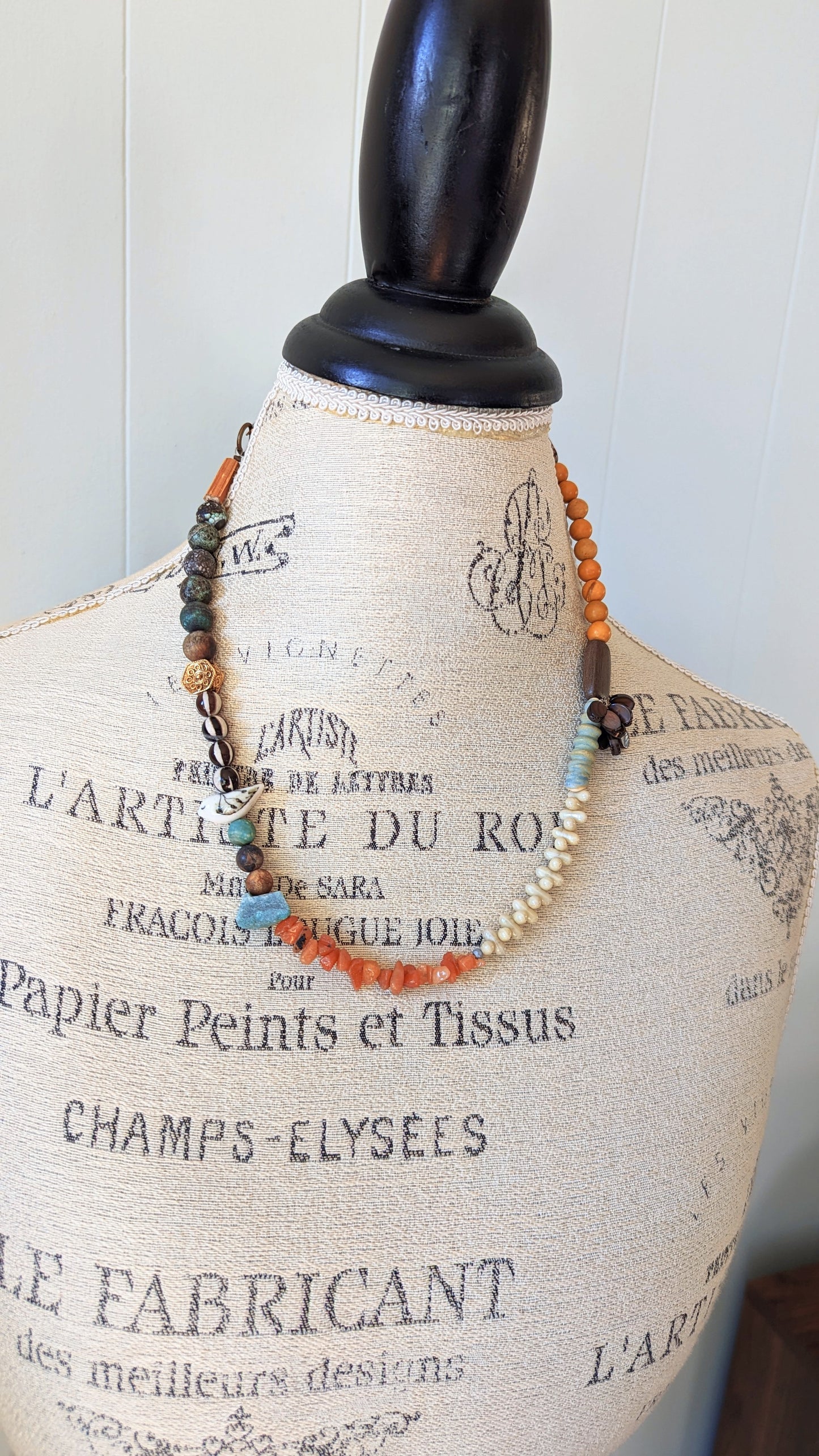Mixed Media Beaded Necklace