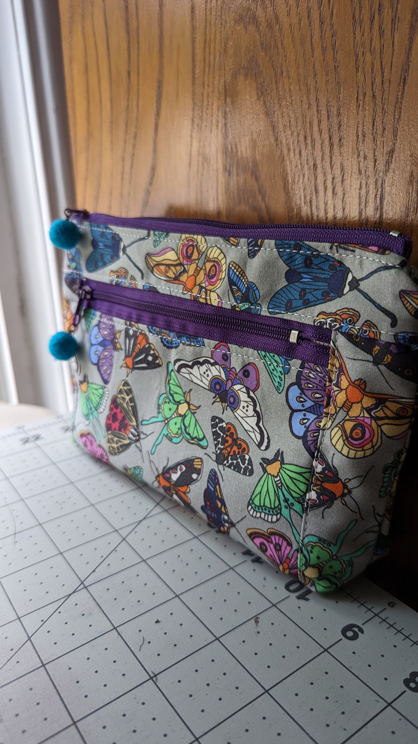 Moths Zippered Pouch