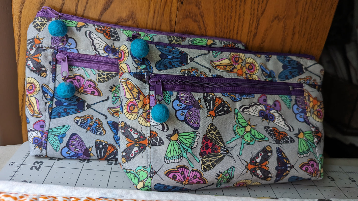 Moths Zippered Pouch