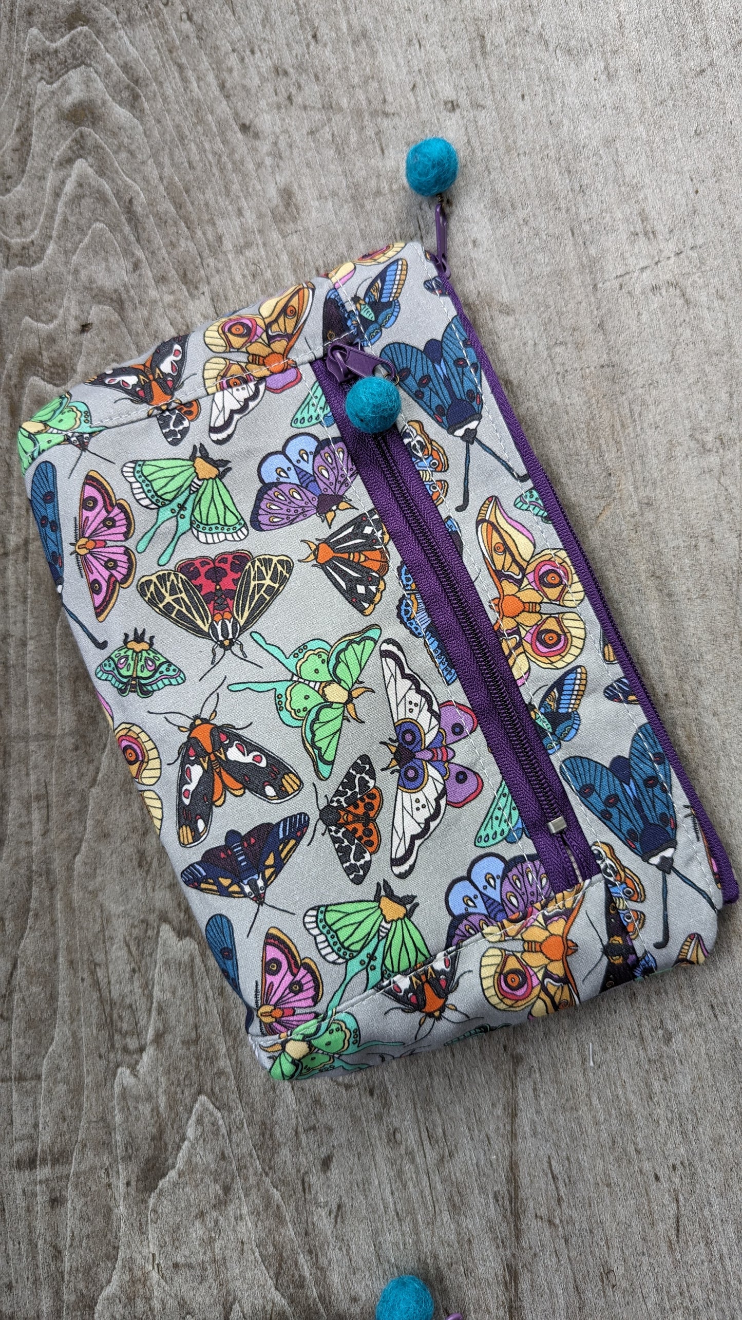 Moths Zippered Pouch