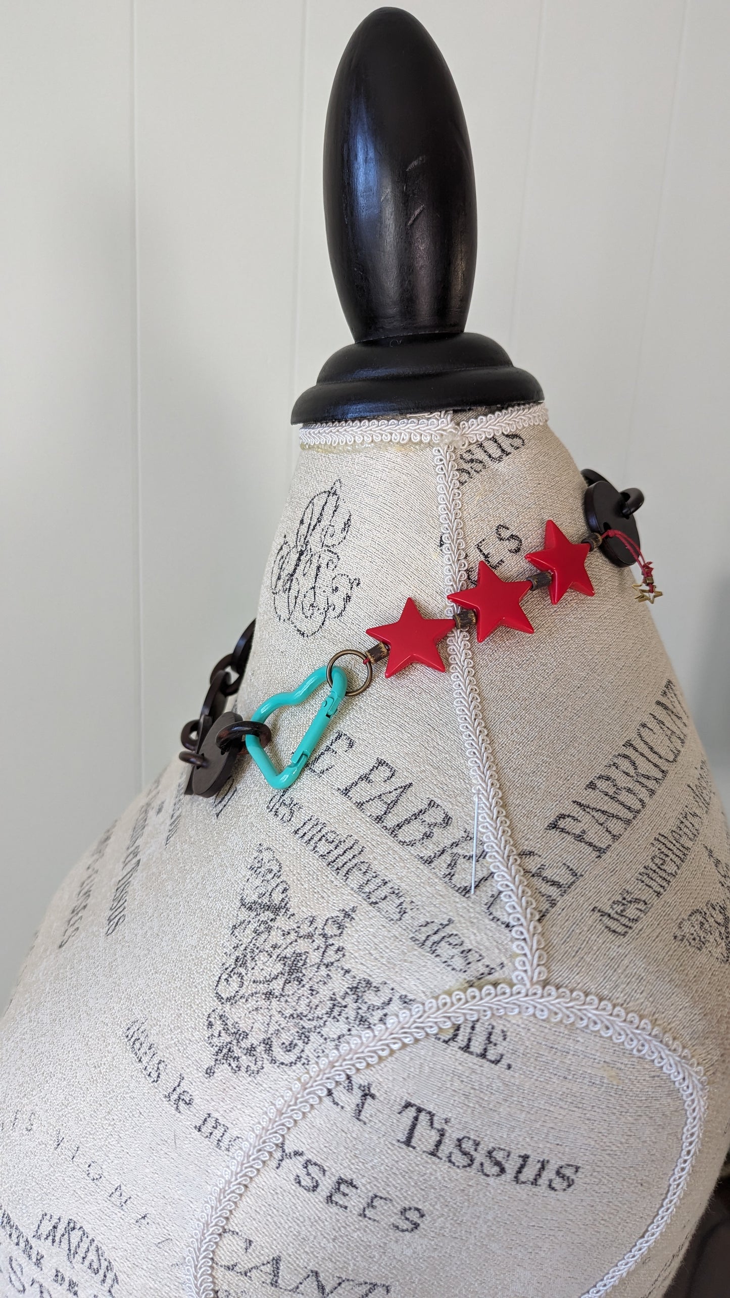 Asymmetrical Wood Chain Necklace