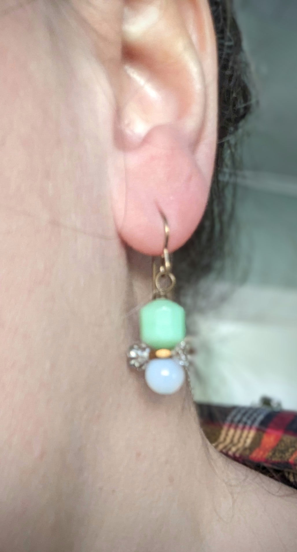 CLEARANCE Stacked Glass Earrings
