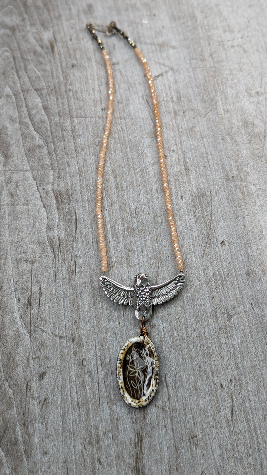 Pewter Bird Necklace