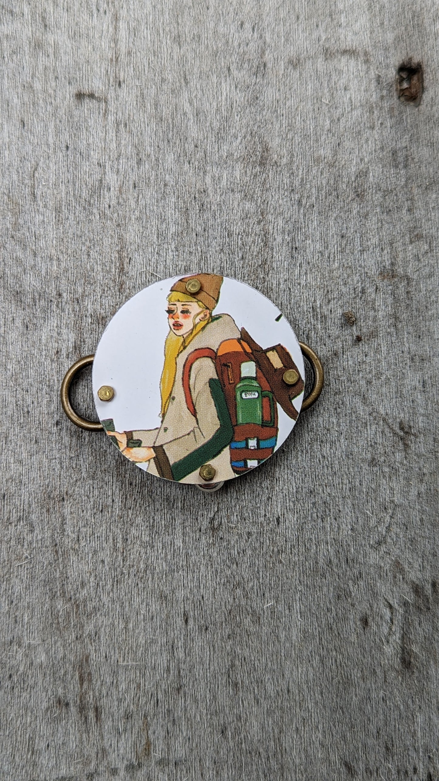 Tin Snippets Large Circuluar Link/Toggle GIRL