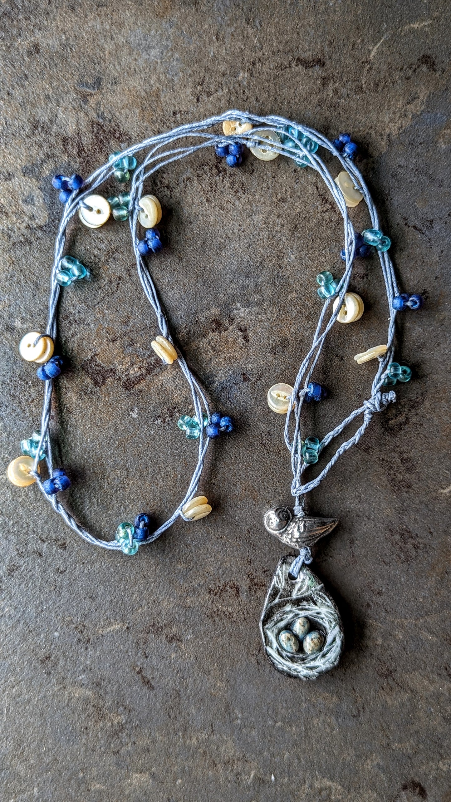 Knotted Necklace (Bird and Nest)