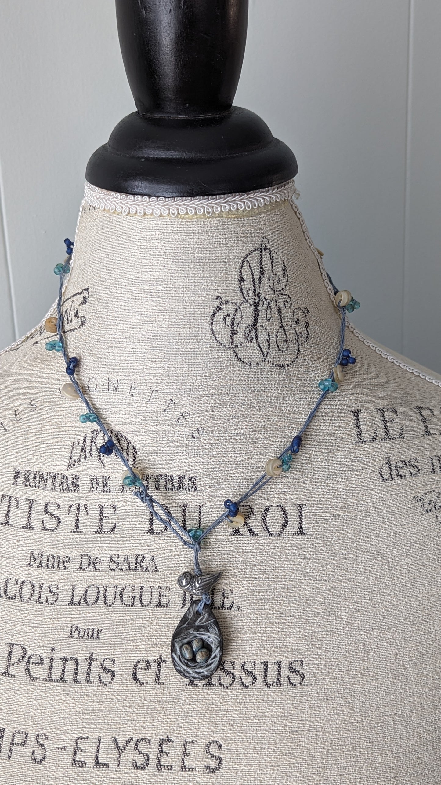 Knotted Necklace (Bird and Nest)