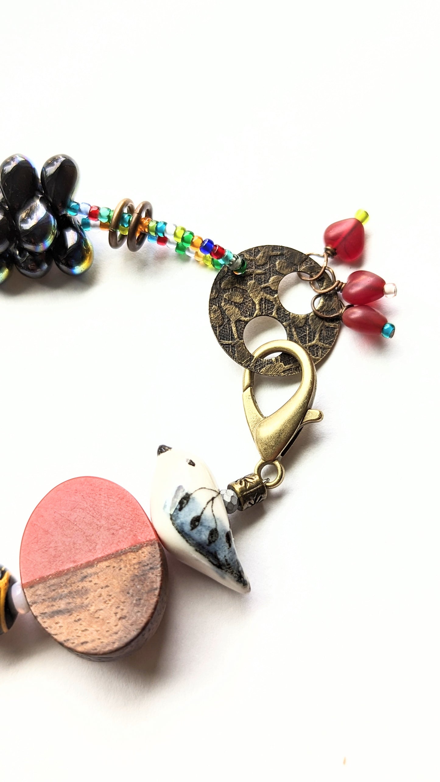 Mixed Media Bird Bracelet