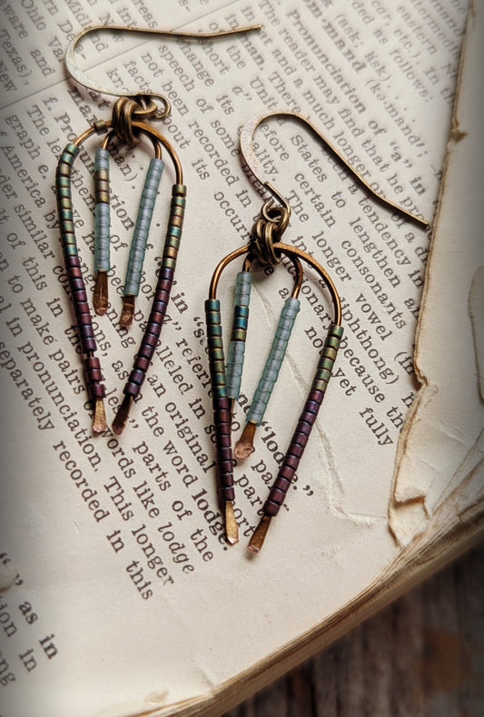 Bead and Wire Earrings
