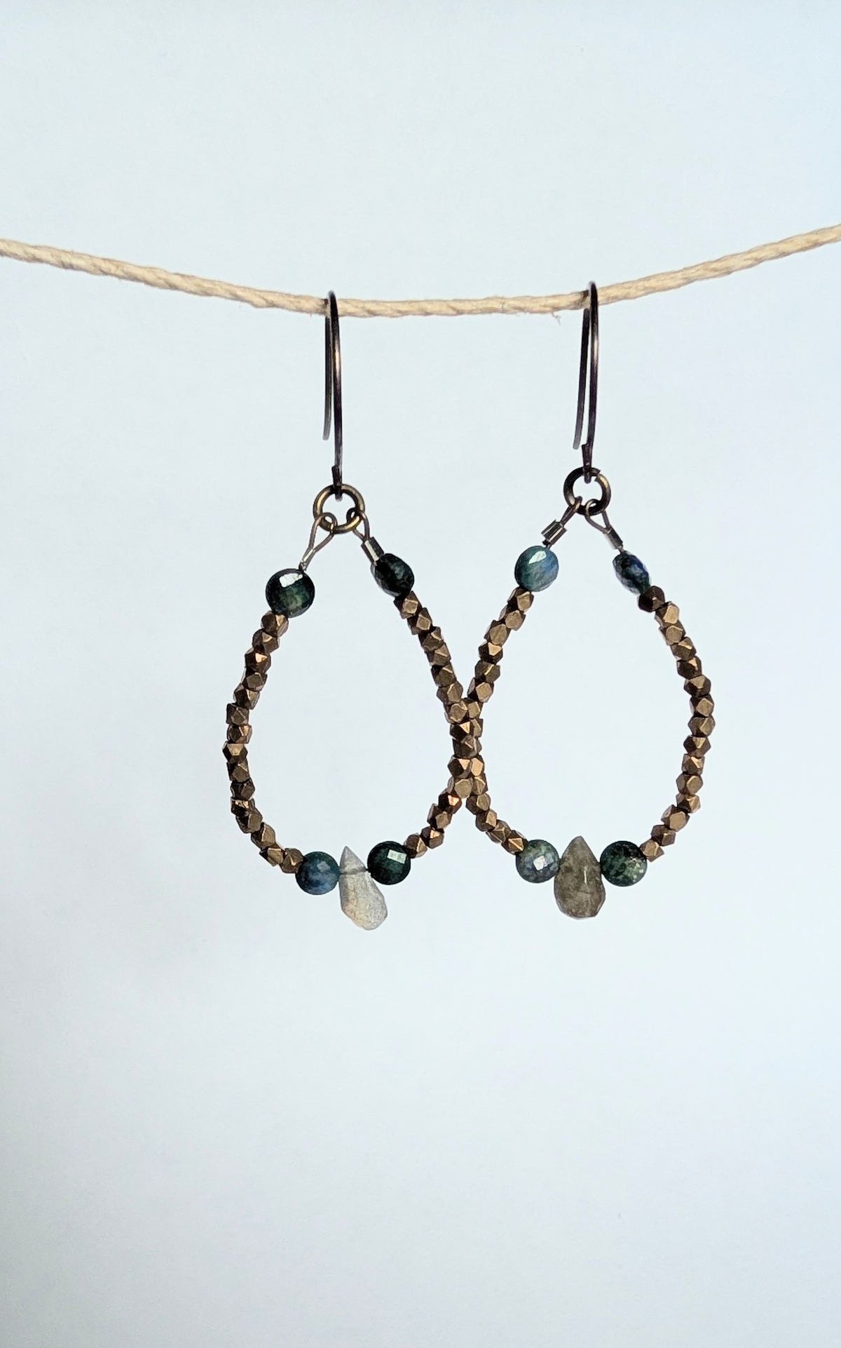 Beaded Hoops Earrings