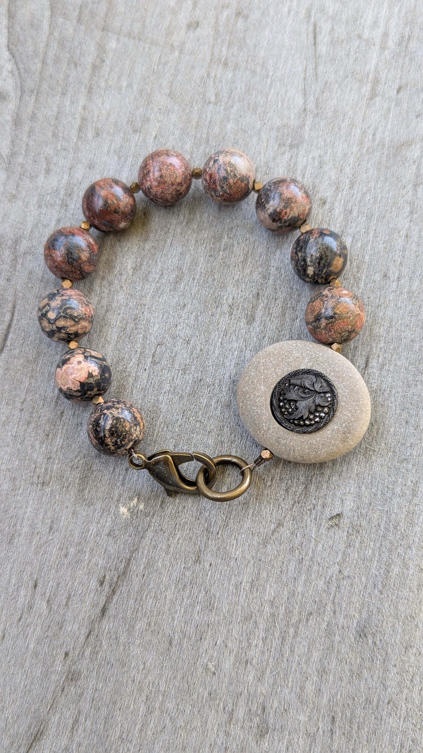 CLEARANCE Beaded Bracelet with Stone Focal