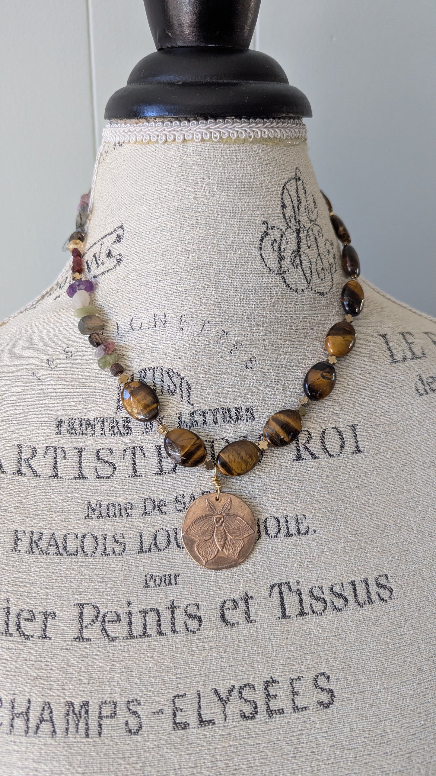 Knotted Moth Necklace