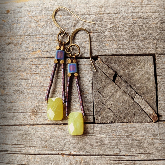 Wire and Bead Earrings