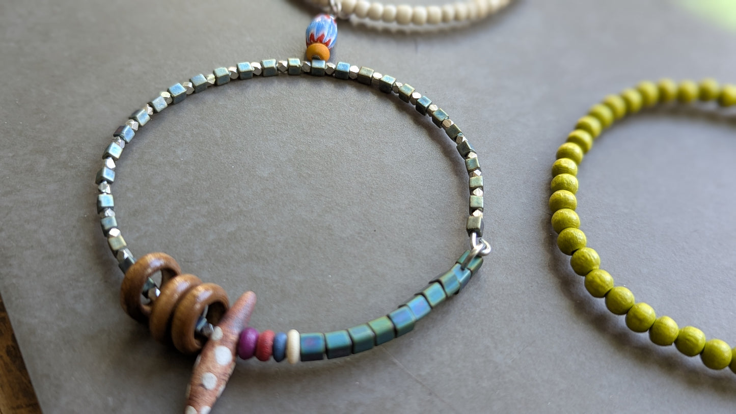 Set of 3 Beaded Bangles