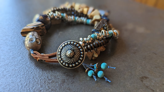 MultiStrand Bracelet with Owl