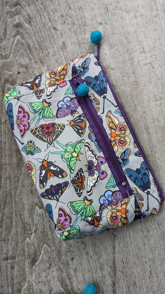 Moths Zippered Pouch