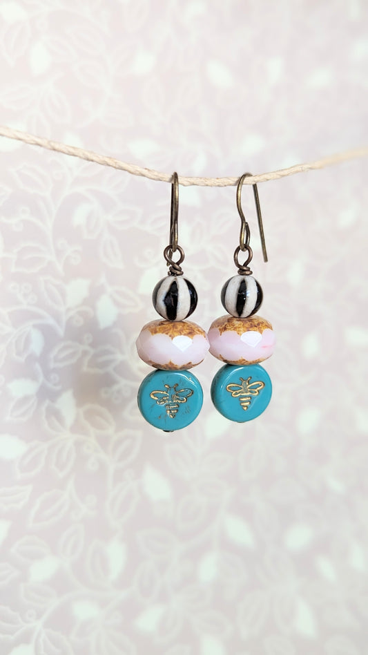 Stacked Bee Earrings