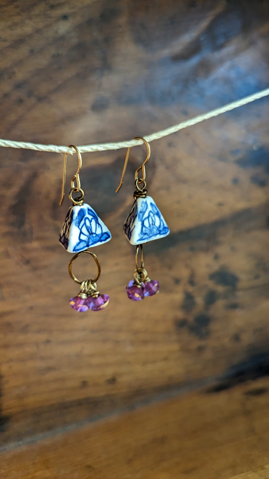 Triangular Porcelain Dangles