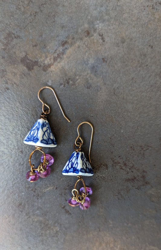 Triangular Porcelain Dangles