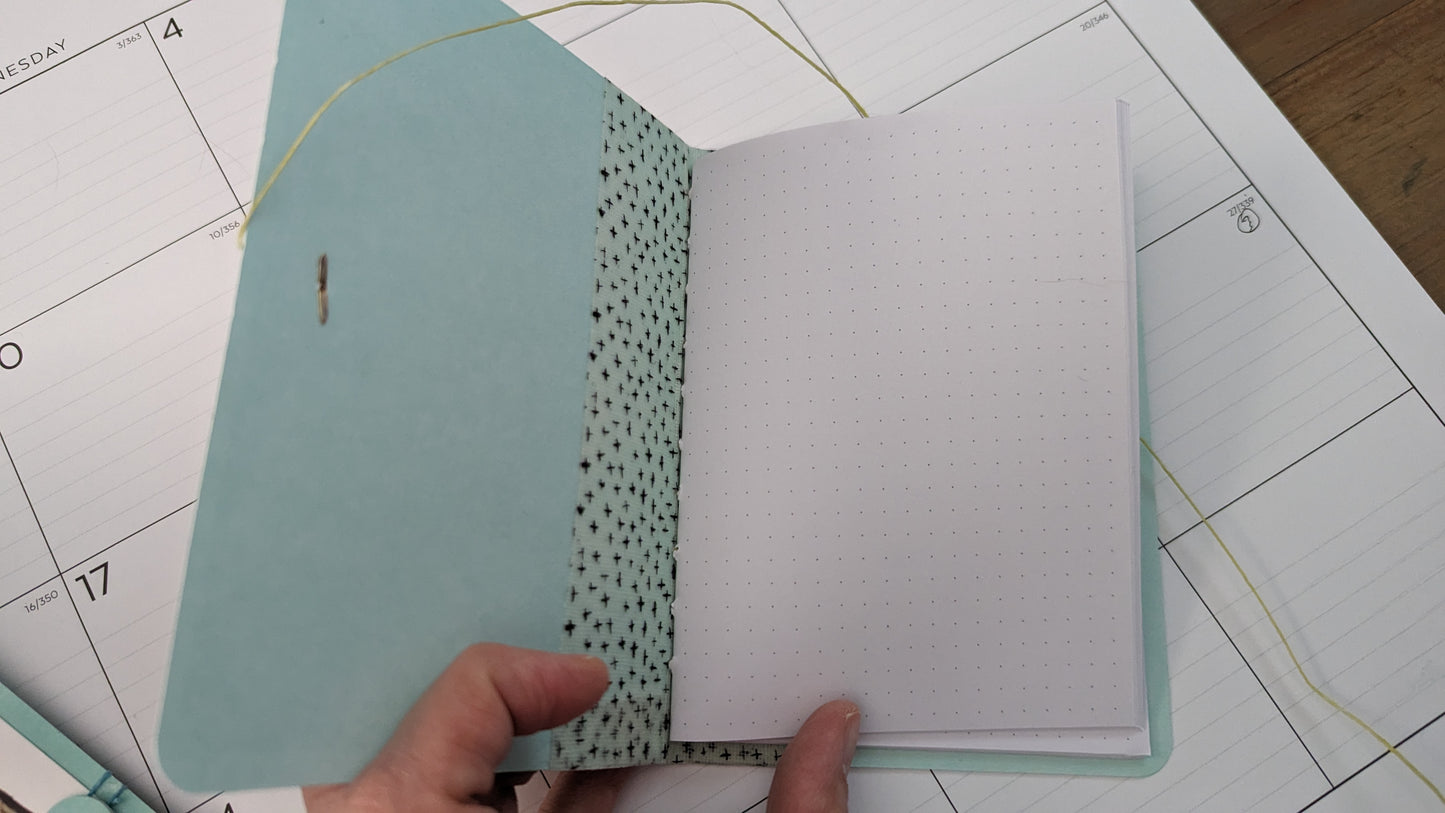 Handmade Upcycled Notebook with Button Closure