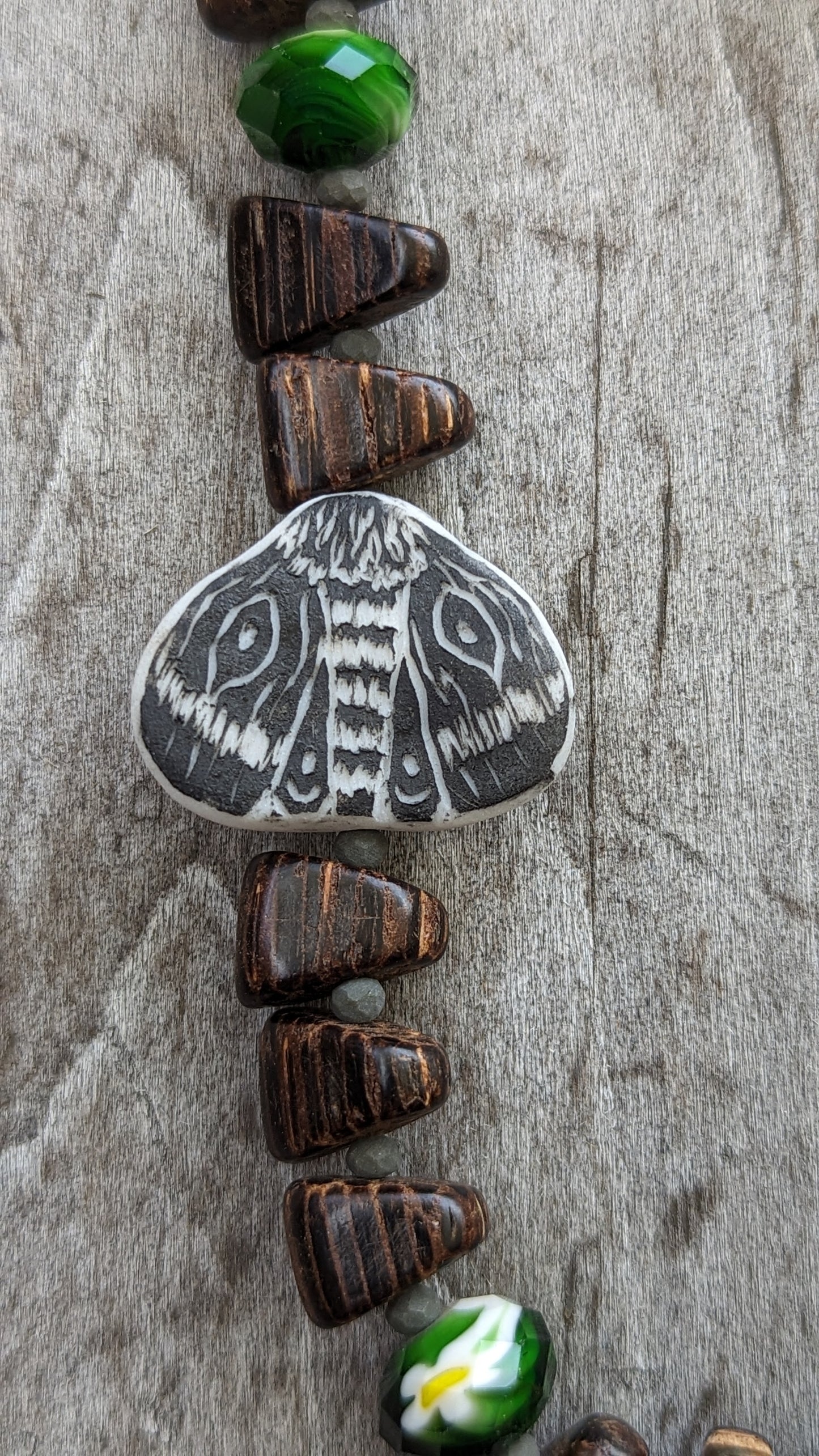 Asymmetrical Butterfly Beaded Necklace