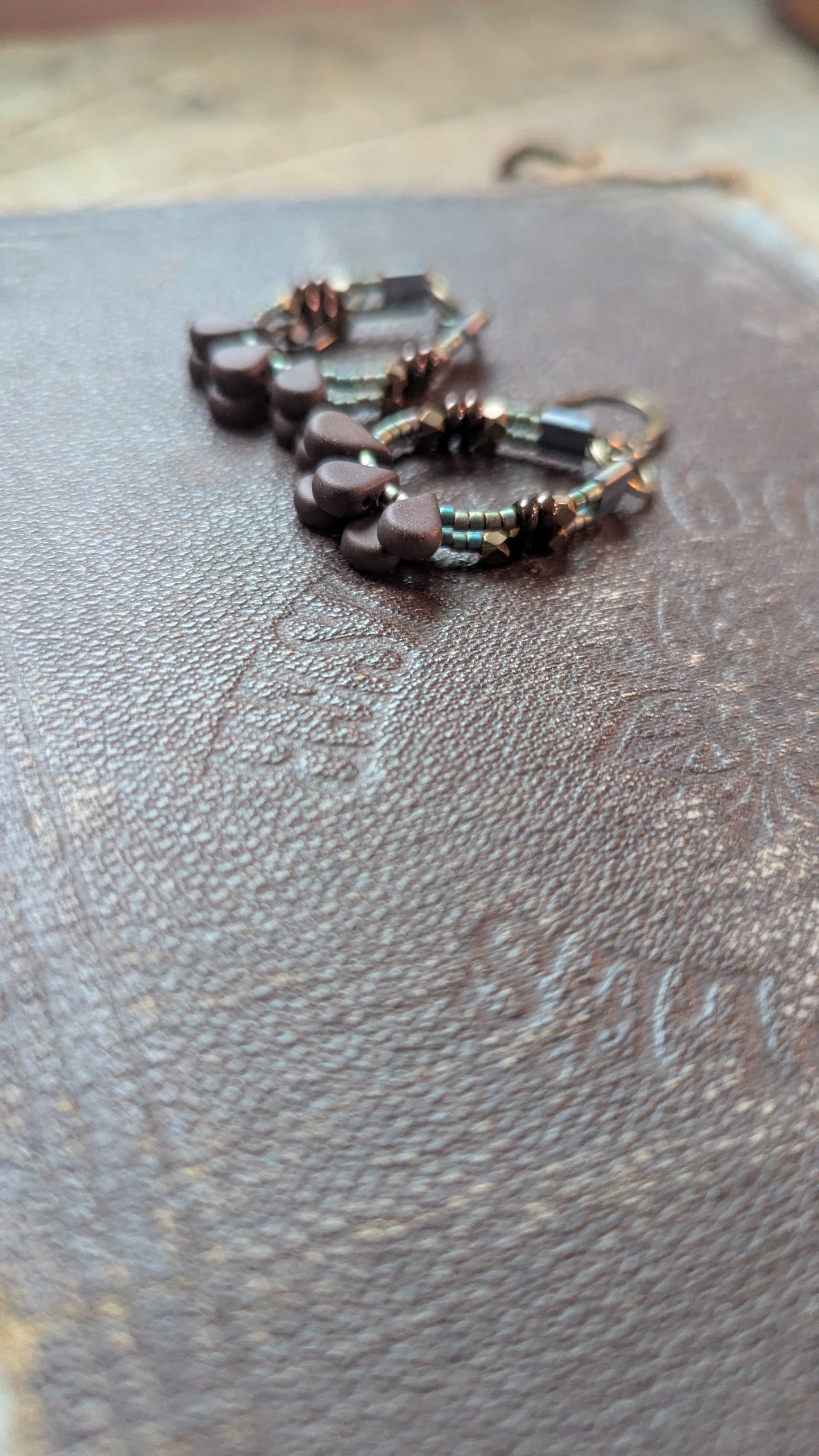 Seed Beaded Drop Earrings