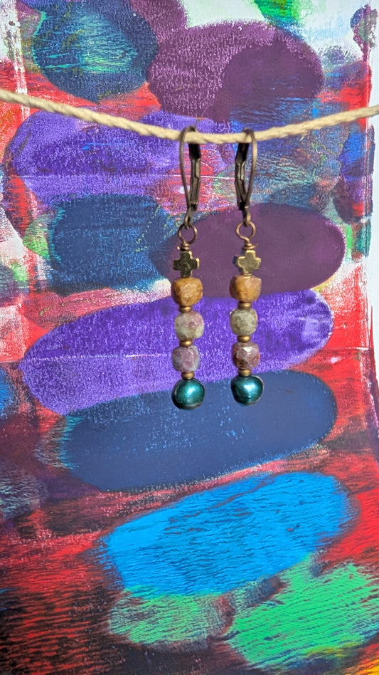 Stacked Beads Earrings