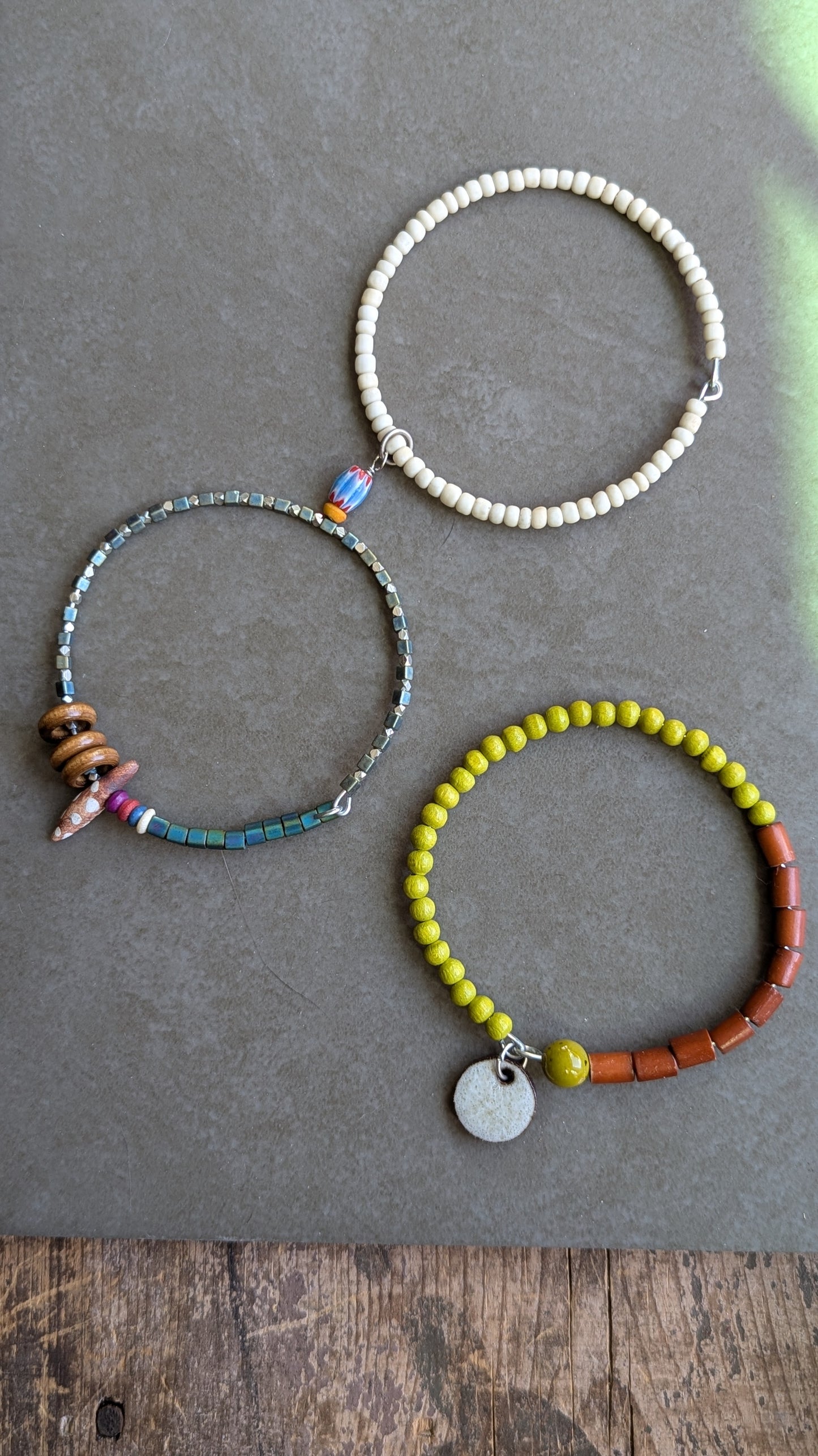 Set of 3 Beaded Bangles