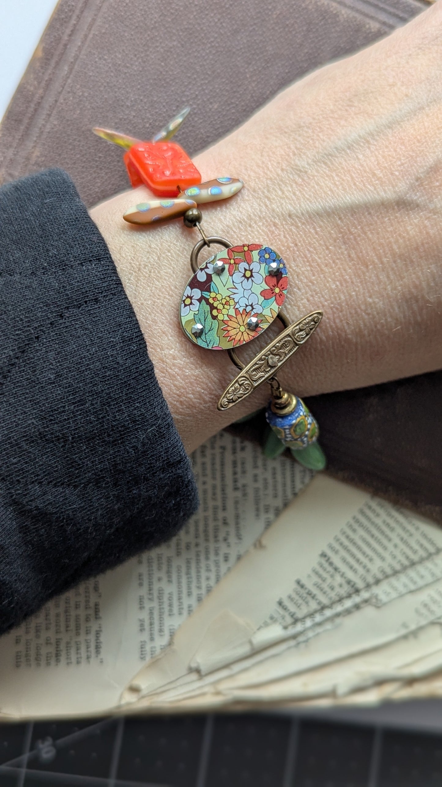 Harbinger Collection Bracelet with Upcycled Tin Toggle