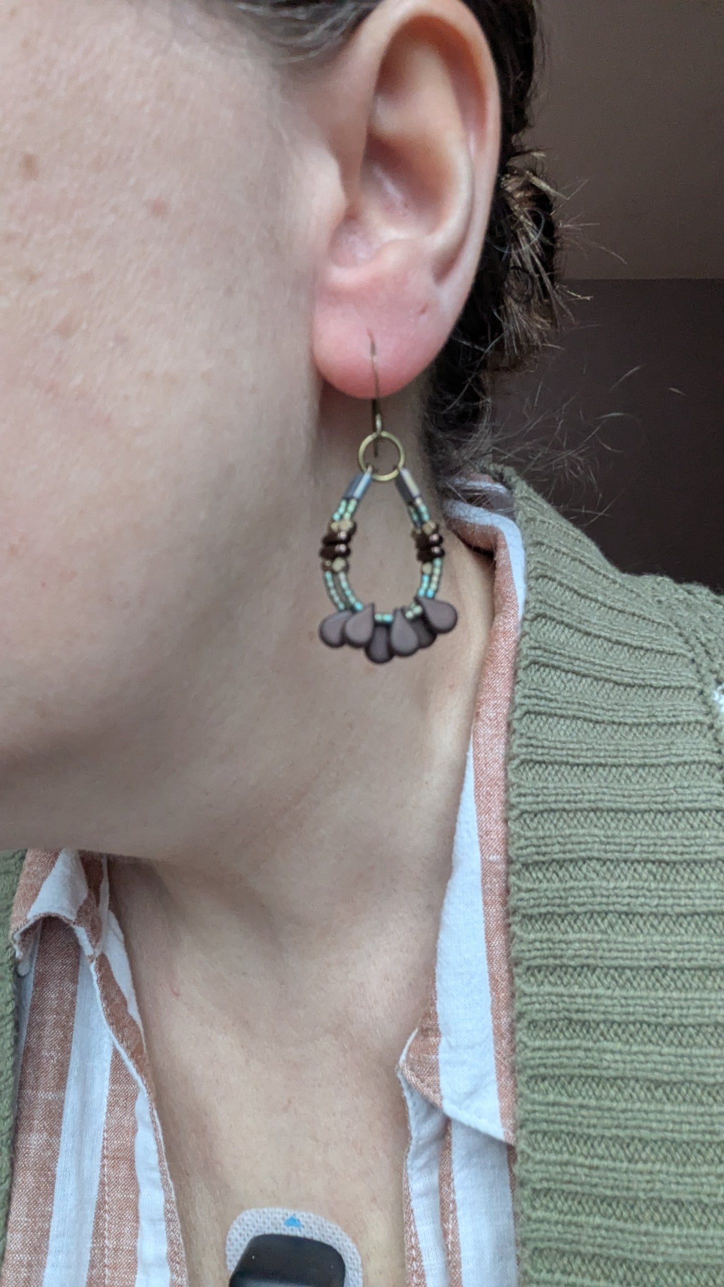 Seed Beaded Drop Earrings