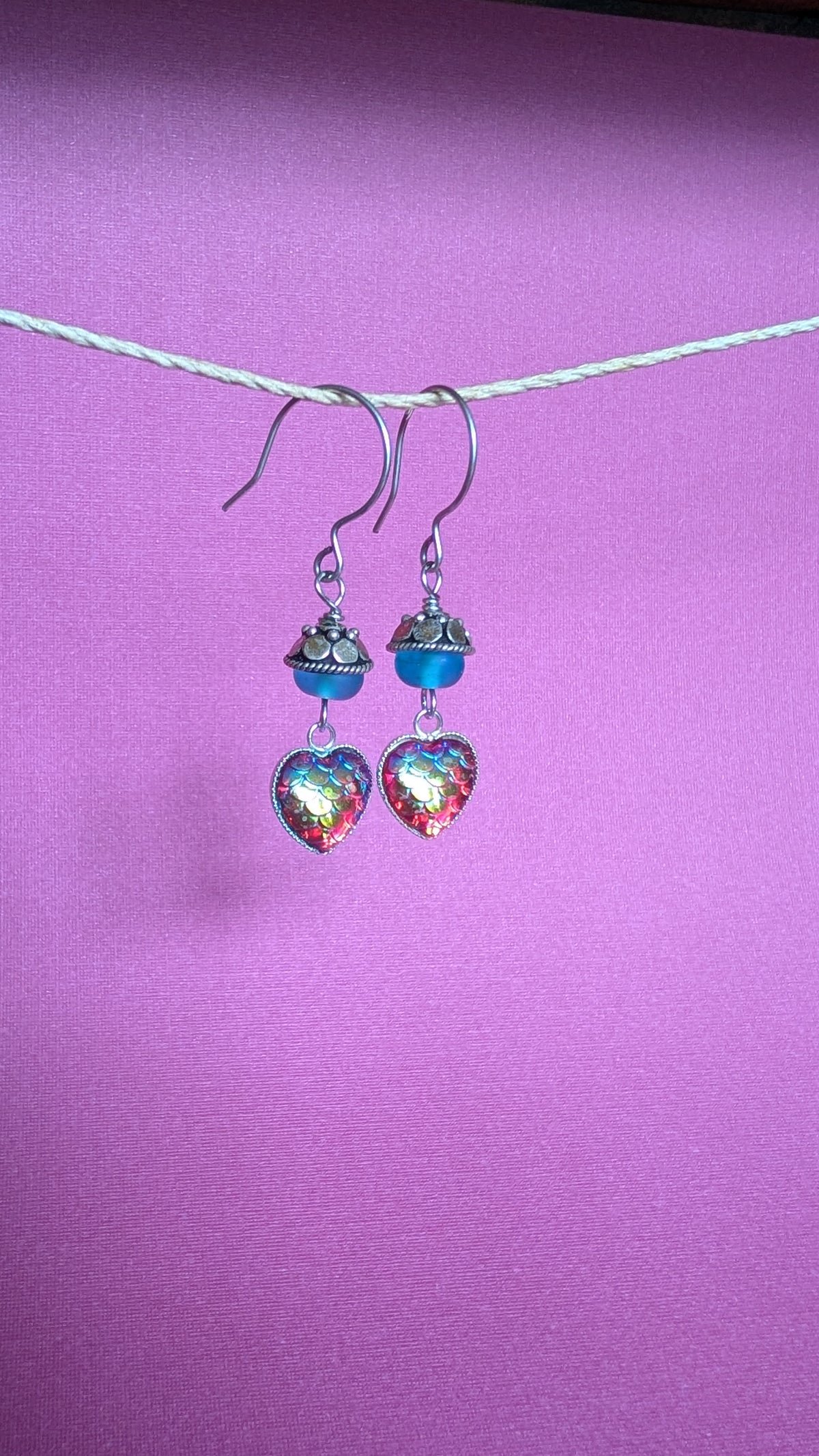 Scales Heart Dangles