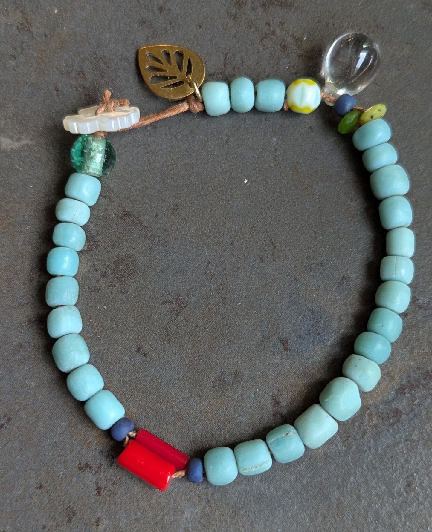Aqua Surf Beaded Bracelet