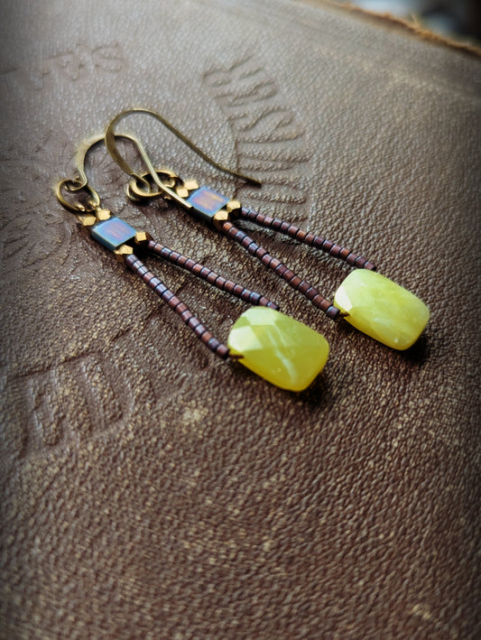 Wire and Bead Earrings