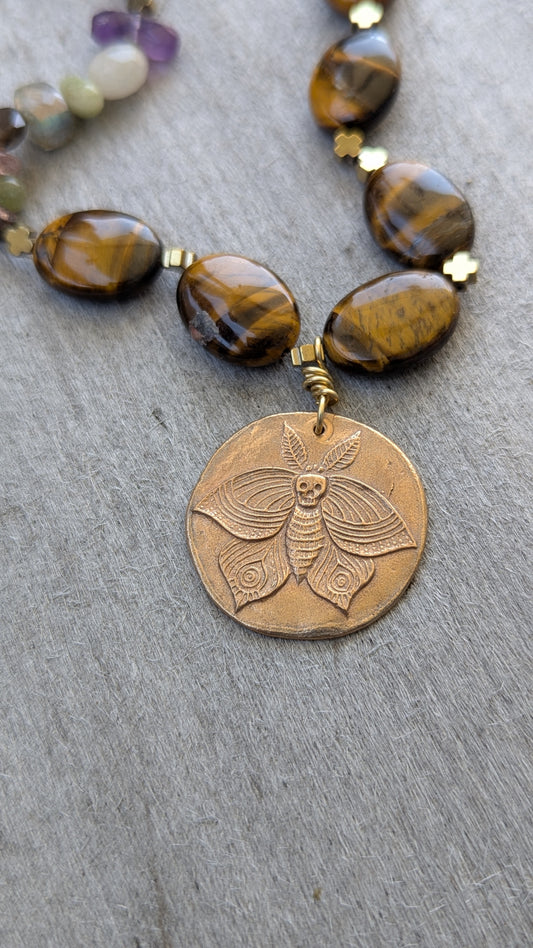 Knotted Moth Necklace