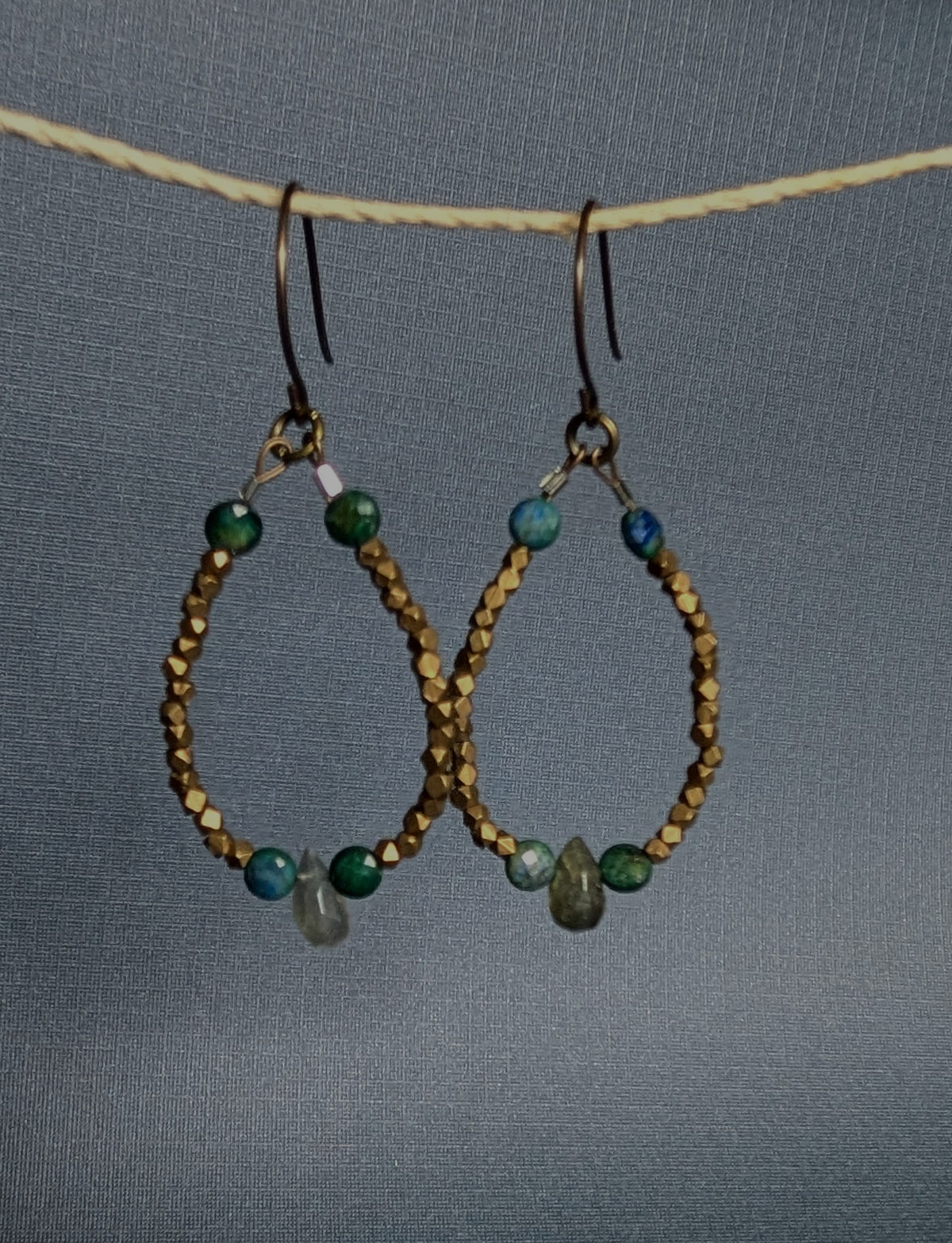 Beaded Hoops Earrings
