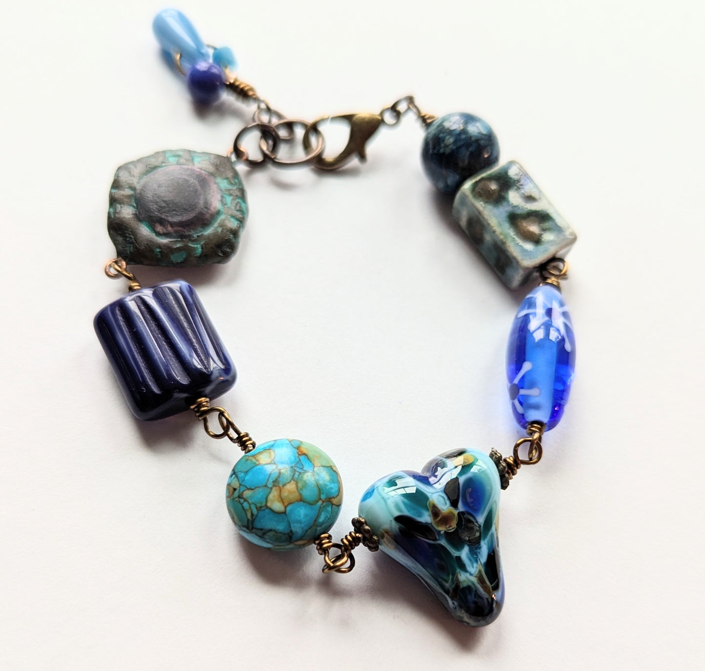 Mixed Media Blues Bracelet