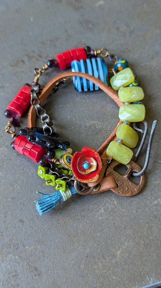 Mixed Media Wrap Bracelet/Necklace