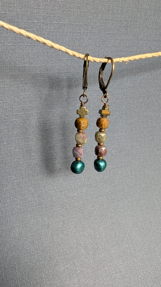 Stacked Beads Earrings