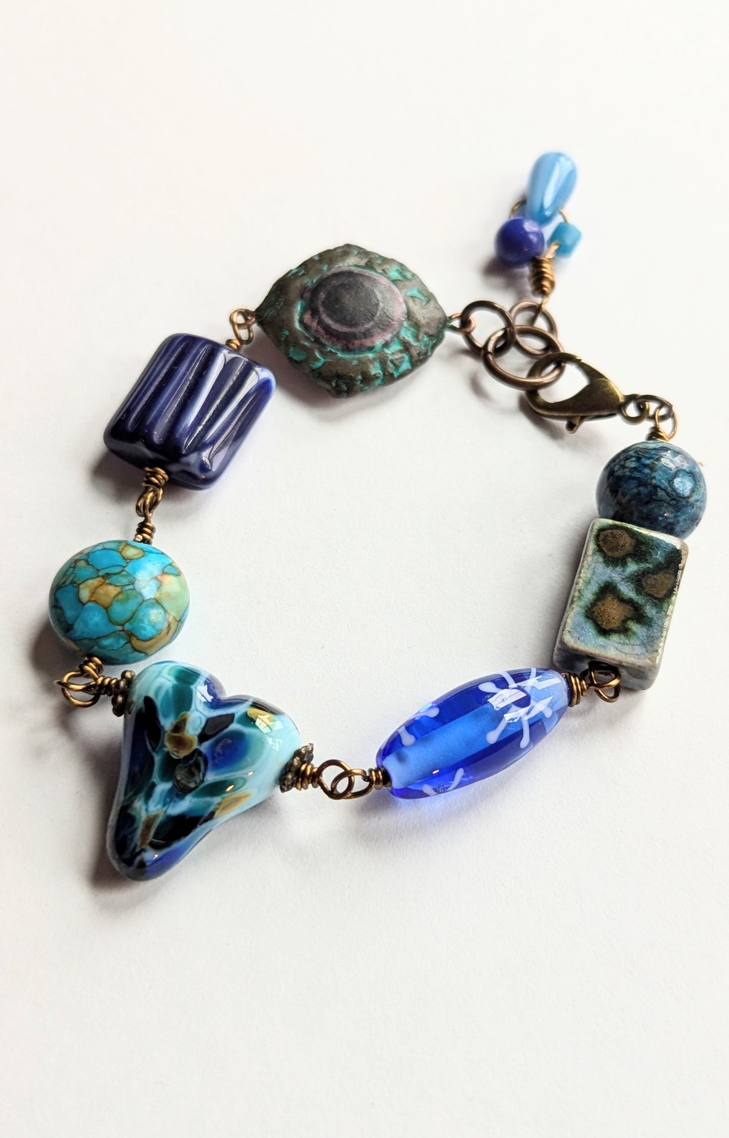 Mixed Media Blues Bracelet