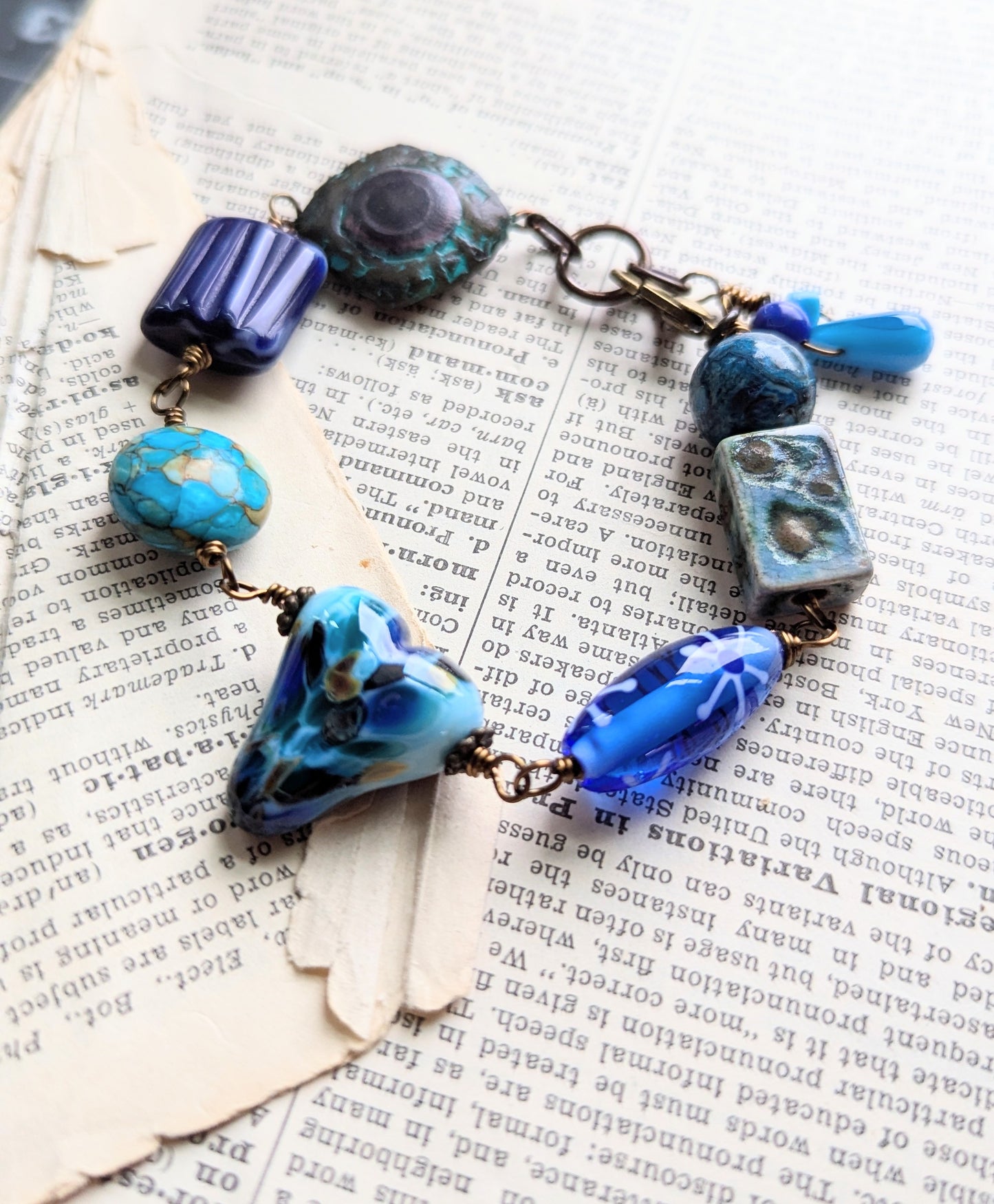 Mixed Media Blues Bracelet