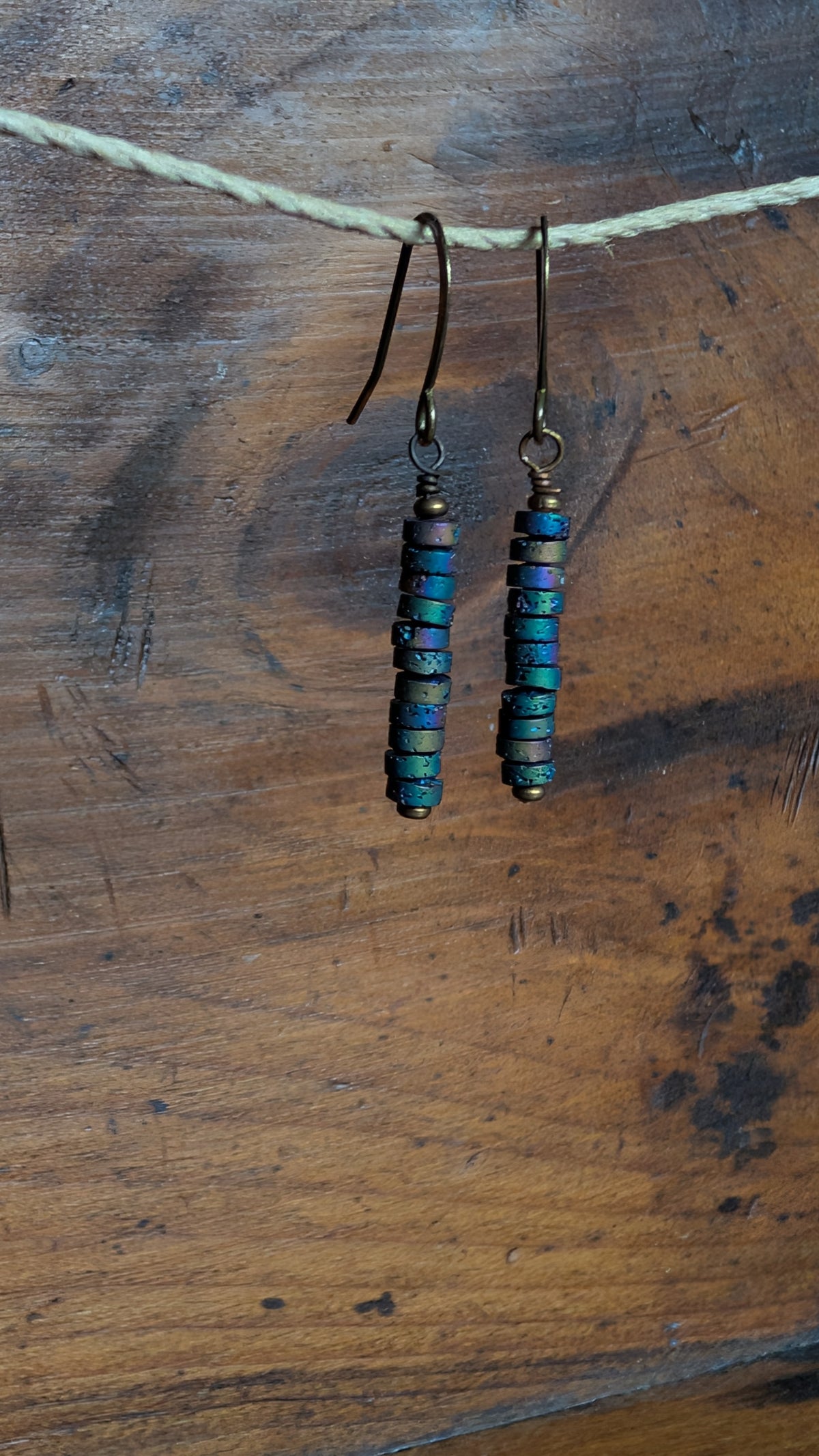Stacked Druzy Agate Earrings