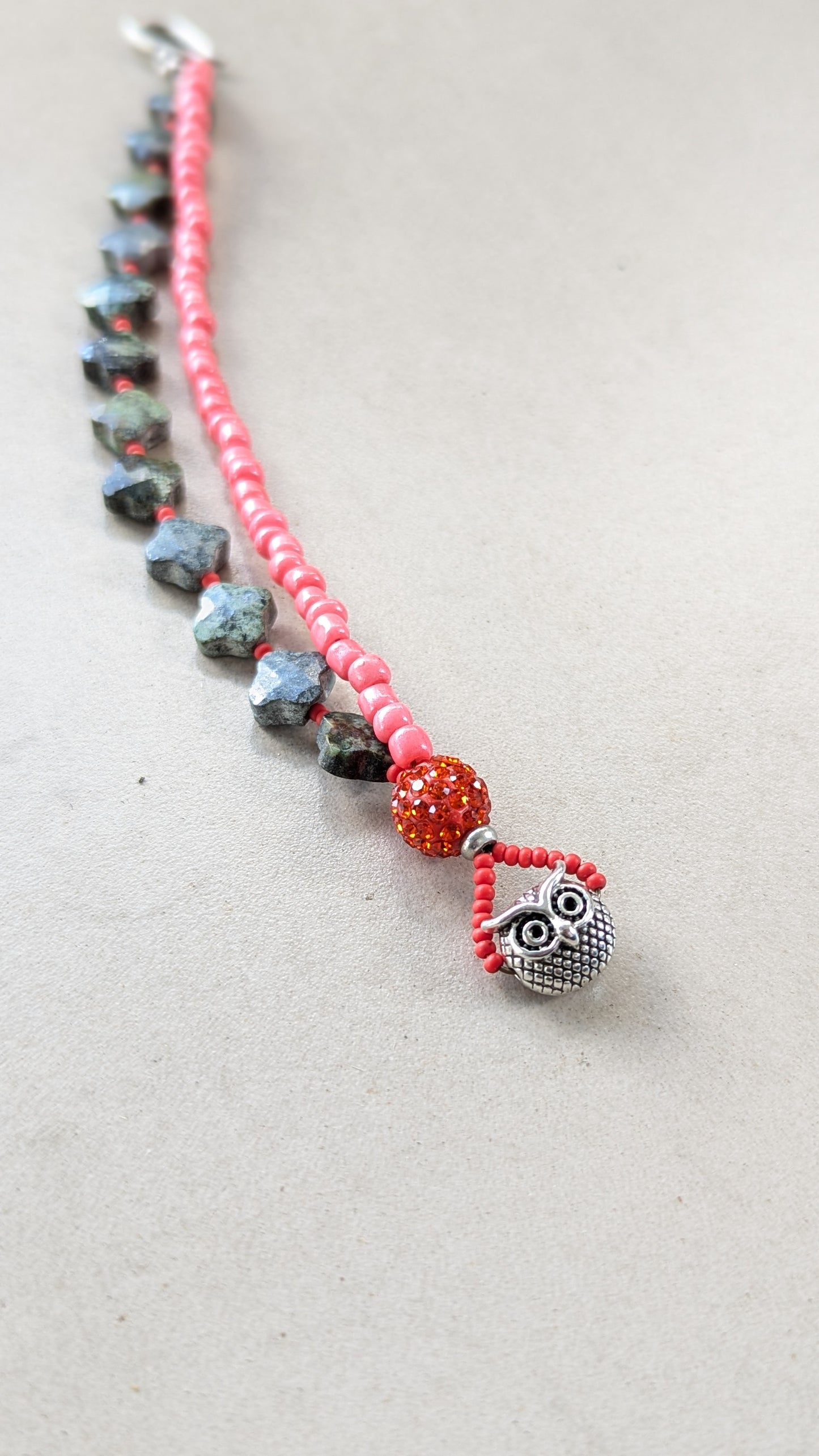 Double Stranded Bracelet with African Turquoise and Glass Seed Beads