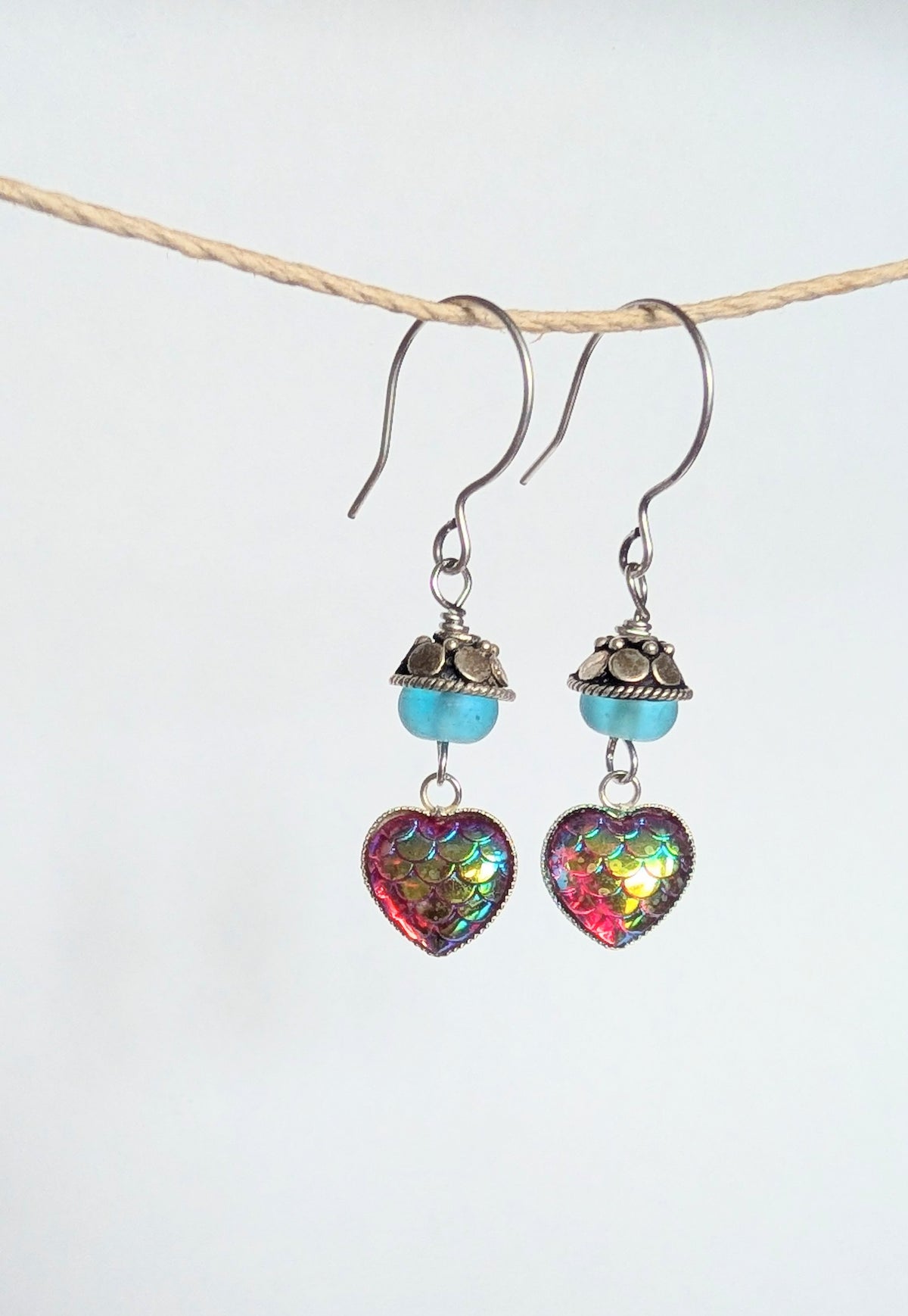 Scales Heart Dangles