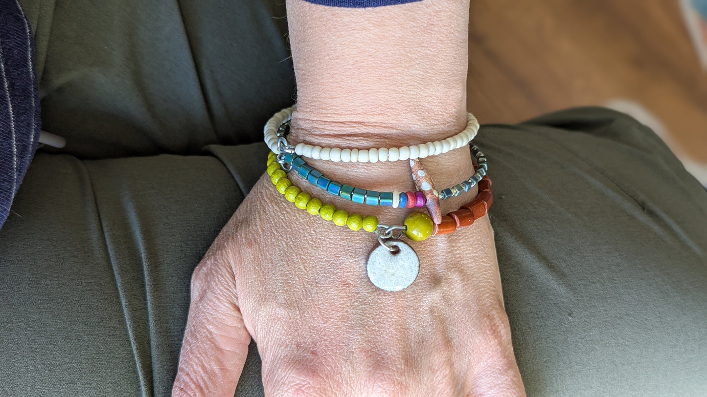 Set of 3 Beaded Bangles