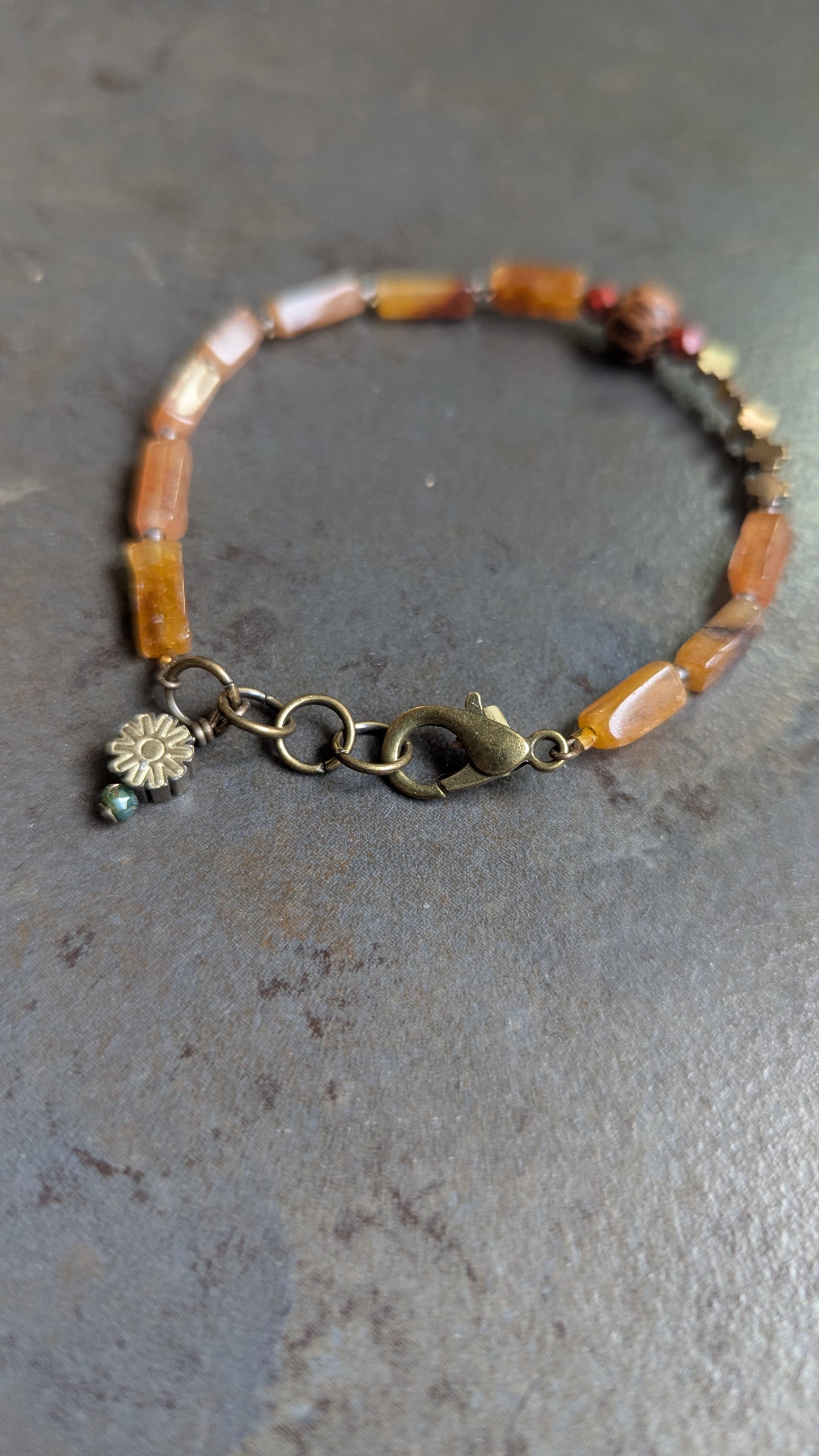 Amber Waves Beaded Bracelet
